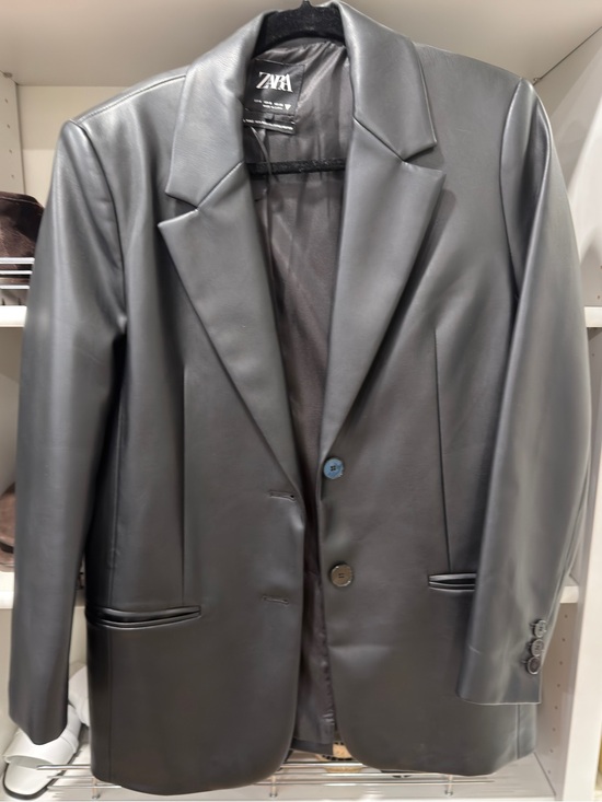 Zara Jackets & Blazers - Zara Faux Leather Blazer